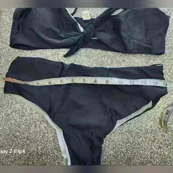 NWOT BLACK KNOTED FRONT BIKINI SIZE LG - Picture 4 of 6
